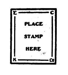 E. C. Kropp Stamp Box